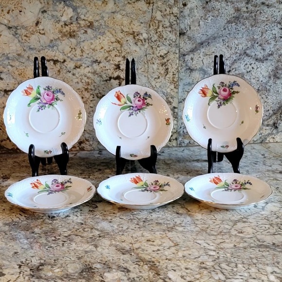 Herend | Art | Herend Chinese White Floral Design Small Plates 6